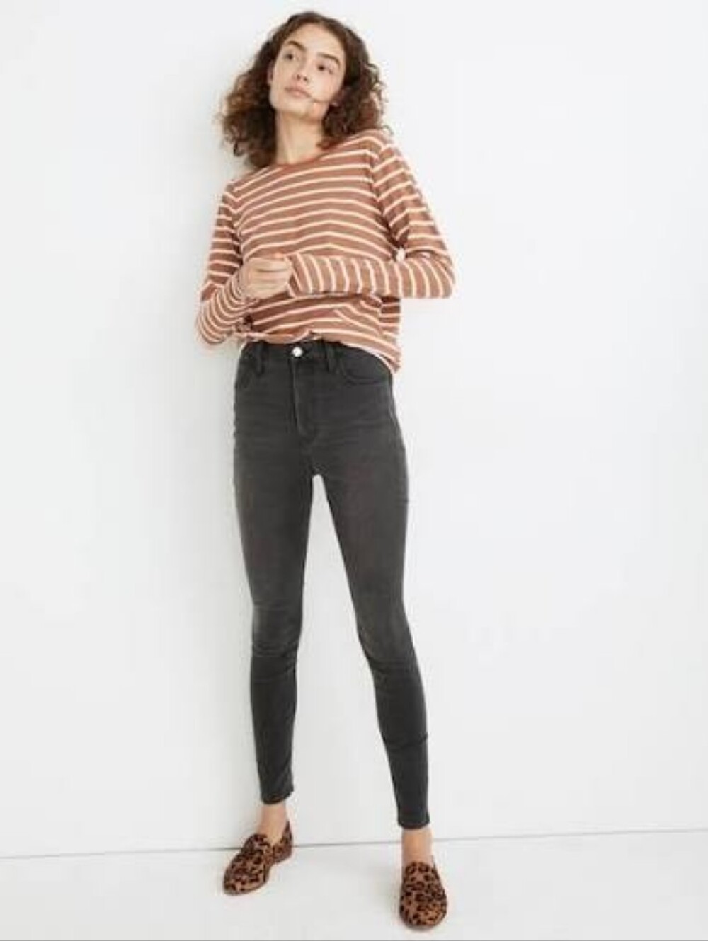 Madewell Roadtripper Skinny Jeans Jegging High Rise Womens 27 Tall Faded Black